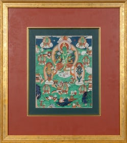 A Tibetan Thangka of Green Tara 19th century