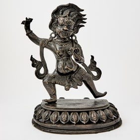 A Nepalese Bronze Figure of Mahakala 18th-19th century