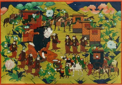 A Mongolian Figural Thangka 19th-20th Century