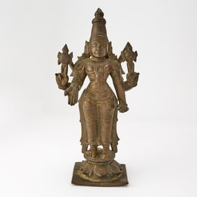 An Indian Cast Bronze Deity 18th century