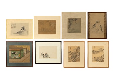 Group of Small-Format Chinese and Japanese Paintings 20th century and earlier