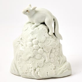 A Japanese Hirado Porcelain Squirrel Early 20th Century