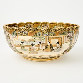 A Japanese Satsuma Bowl Marked Dai Nippon Kozan Zo, 19th Century