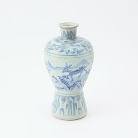 A Korean Blue and White Porcelain Vase Joseon Dynasty