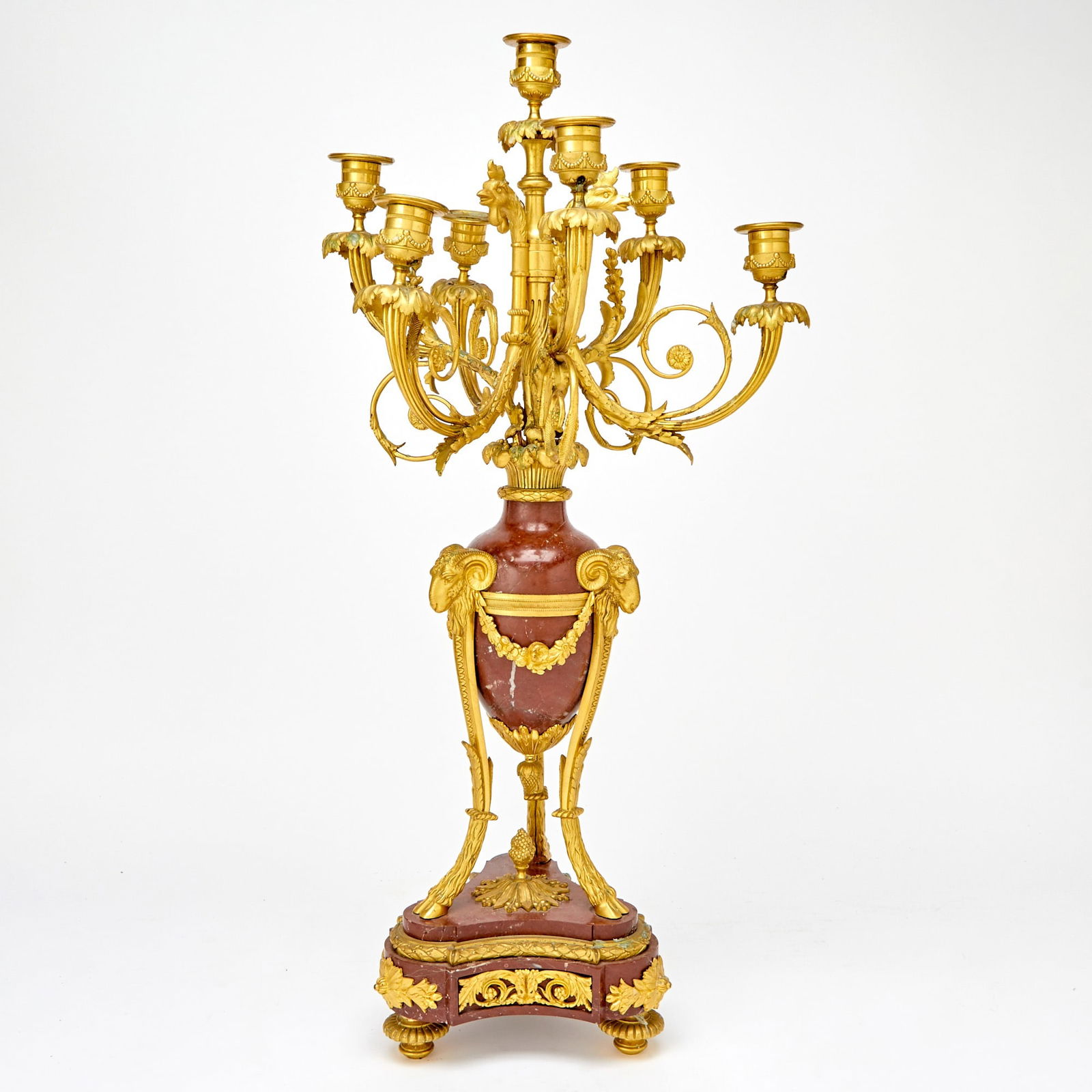 Louis XVI Style Gilt-Bronze-Mounted Marble Seven-light Candelabrum (1 of 5)