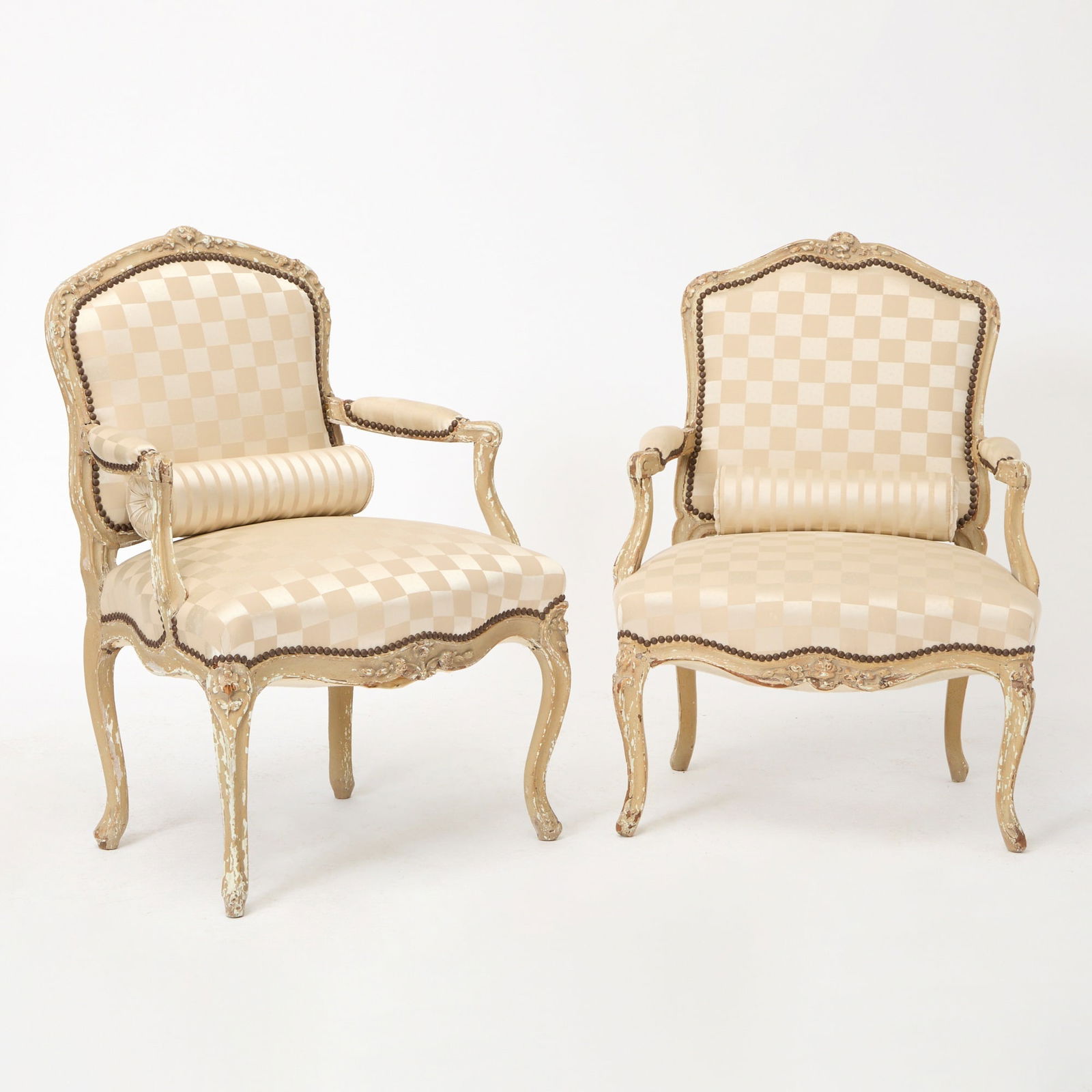Two Louis XV Style Painted Fauteuils (1 of 5)