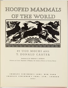 An association copy of Mochi's beautifully illustrated work on hoofed mammals