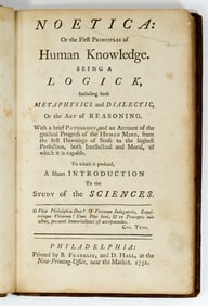 Franklin's edition of Johnson's Elementa philosophica