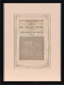 Abraham Lincoln's important Cooper Union Address
