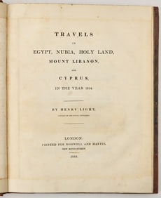 Light's voyage to Egypt and the Holy Land