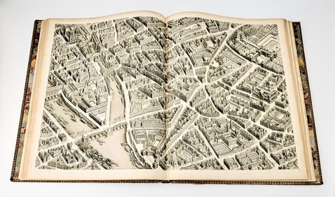 Turgot's monumental bird's eye view map of Paris