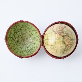A rare 3 1/2 inch pocket globe by Smith