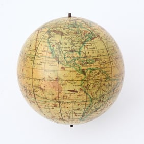 Cary's up-to-date 3-inch pocket globe, showing the tracks of Captain Cook's voyages 1791