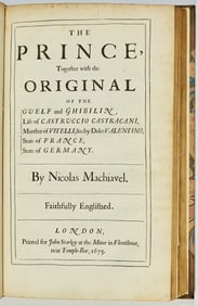 The 1675 English translation of the works of Machiavelli