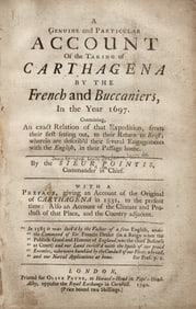 Carthagena as taken by pirates, with the folding map