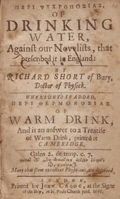Richard Short on the perils of drinking water