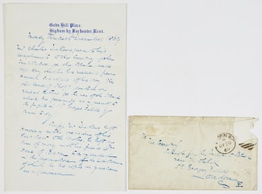 Charles Dickens conveys copies of The Old Curiosity Shop for the use of the blind