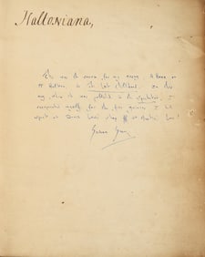 Graham Greene's inscribed copy of a manuscript describing a practical joke