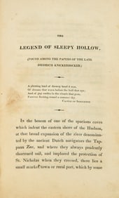 The first appearances of "Rip Van Winkle" and "The Legend of Sleepy Hollow."