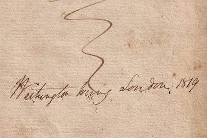 Washington Irving's signed copy