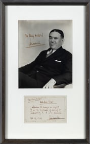 An inscribed photograph and quotation from H.L. Mencken