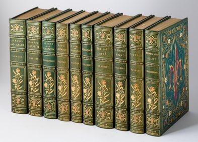 Set of the rare Edition de Deux Mondes publications, in the extravagant issue binding