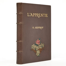 An illustrated copy of the critic Geffroy's novel, L'Apprenti, with added drawings