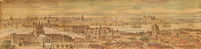 A group of four double fore-edge paintings