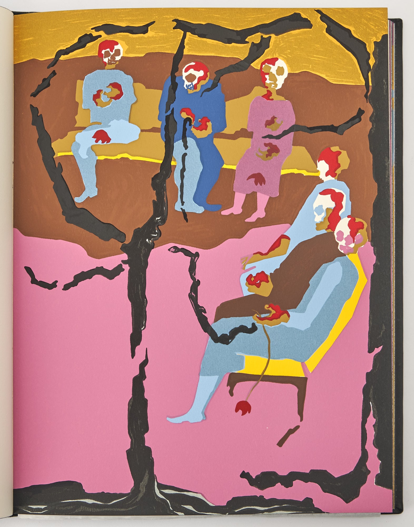 Hersey's Hiroshima with screen prints by Jacob Lawrence: [LIMITED EDITIONS CLUB] HERSEY, JOHN; WARREN, ROBERT PENN and JACOB LAWRENCE (illustrator). Hiroshima.