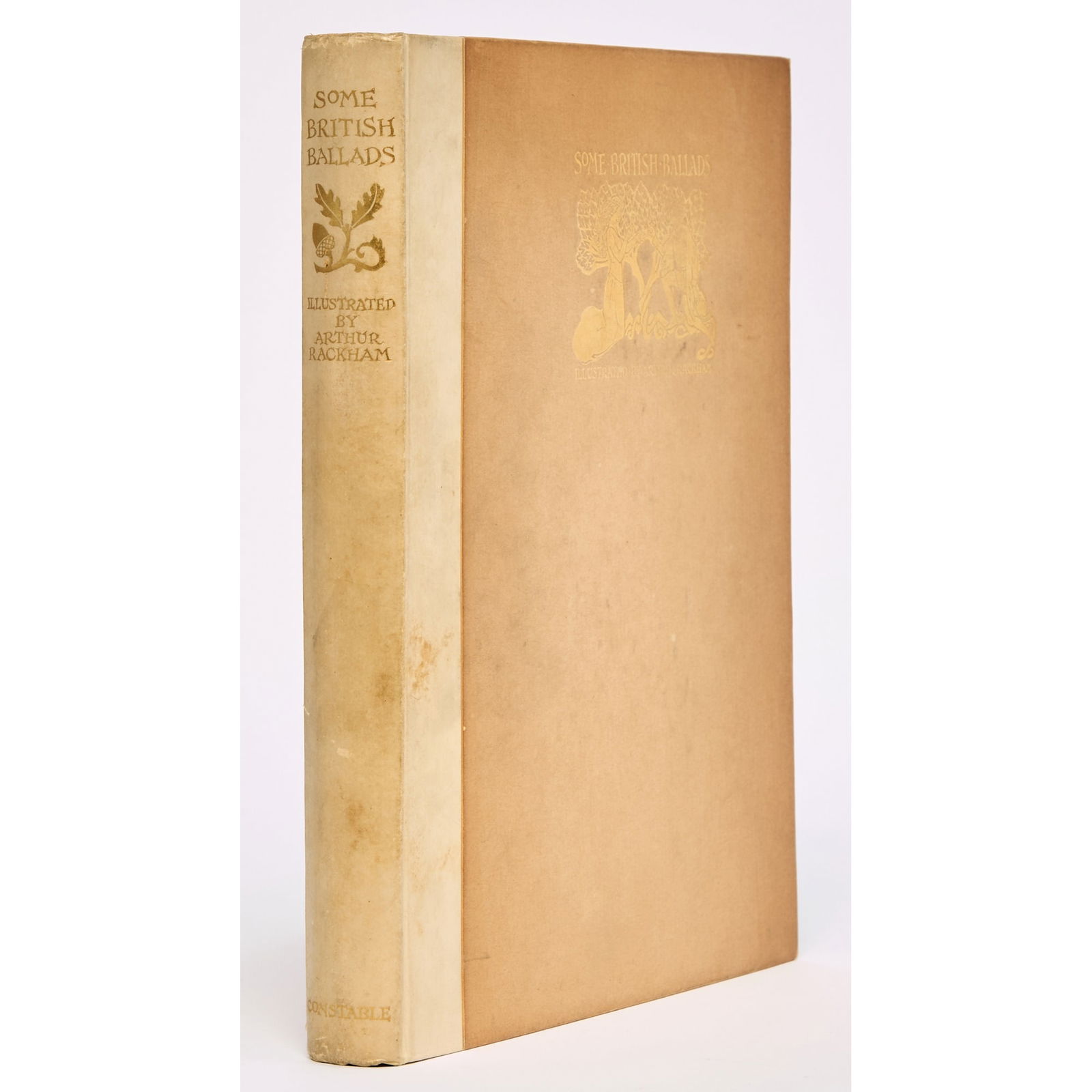 Arthur Rackham Some British Ballads, 1919: [RACKHAM, ARTHUR] Some British Ballads. London: Constable, (1919). First Rackham edition, deluxe issue, copy 251 of 575 signed by Rackham. Publisher's vellum backed boards pictorially gilt. 11 1/4 x 8