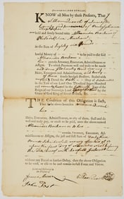 A 1775 loan agreement document printed by John Dunlap