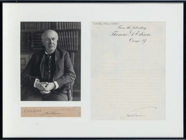 Two signatures of Thomas Edison