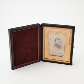 A fine carte-de-visite portrait inscribed by Ulysses S. Grant during the Civil War