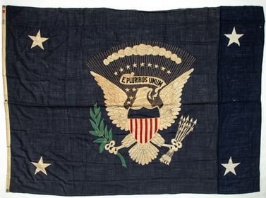 The flag flown on board Vincent Astor's yacht when President Franklin Roosevelt was a guest