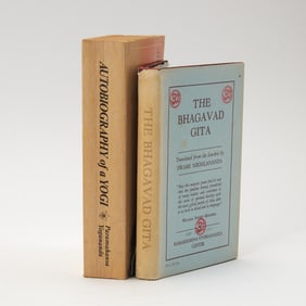 Two volumes on Eastern philosophy inscribed from George Harrison to Jack Ford