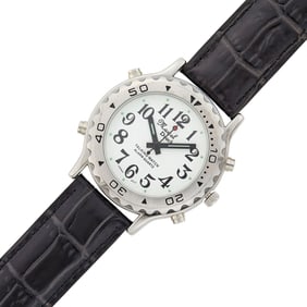 Marcel Drucker Stainless Steel 'Talking Watch Alarm' Wristwatch