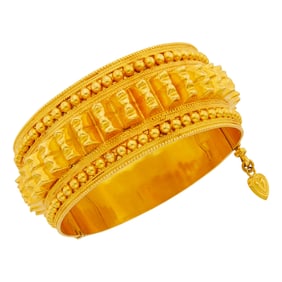 High Karat Gold Cuff Bangle Bracelet