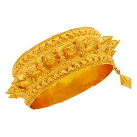 High Karat Gold Cuff Bangle Bracelet