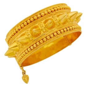 High Karat Gold Cuff Bangle Bracelet