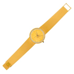Gold, Gold Omani Coin and Diamond Wristwatch