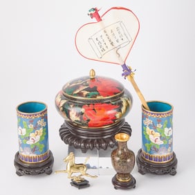 Group of Chinese and Japanese Commemorative and Souvenir Artworks and Ephemera