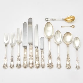 Tiffany & Co. Sterling Silver "English King" Pattern Flatware Service