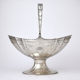 Tiffany & Co. Sterling Silver "Marquise" Pattern Centerpiece Basket