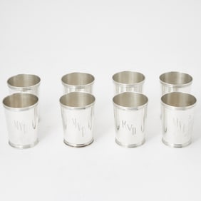Eight American Sterling Silver Julep Cups