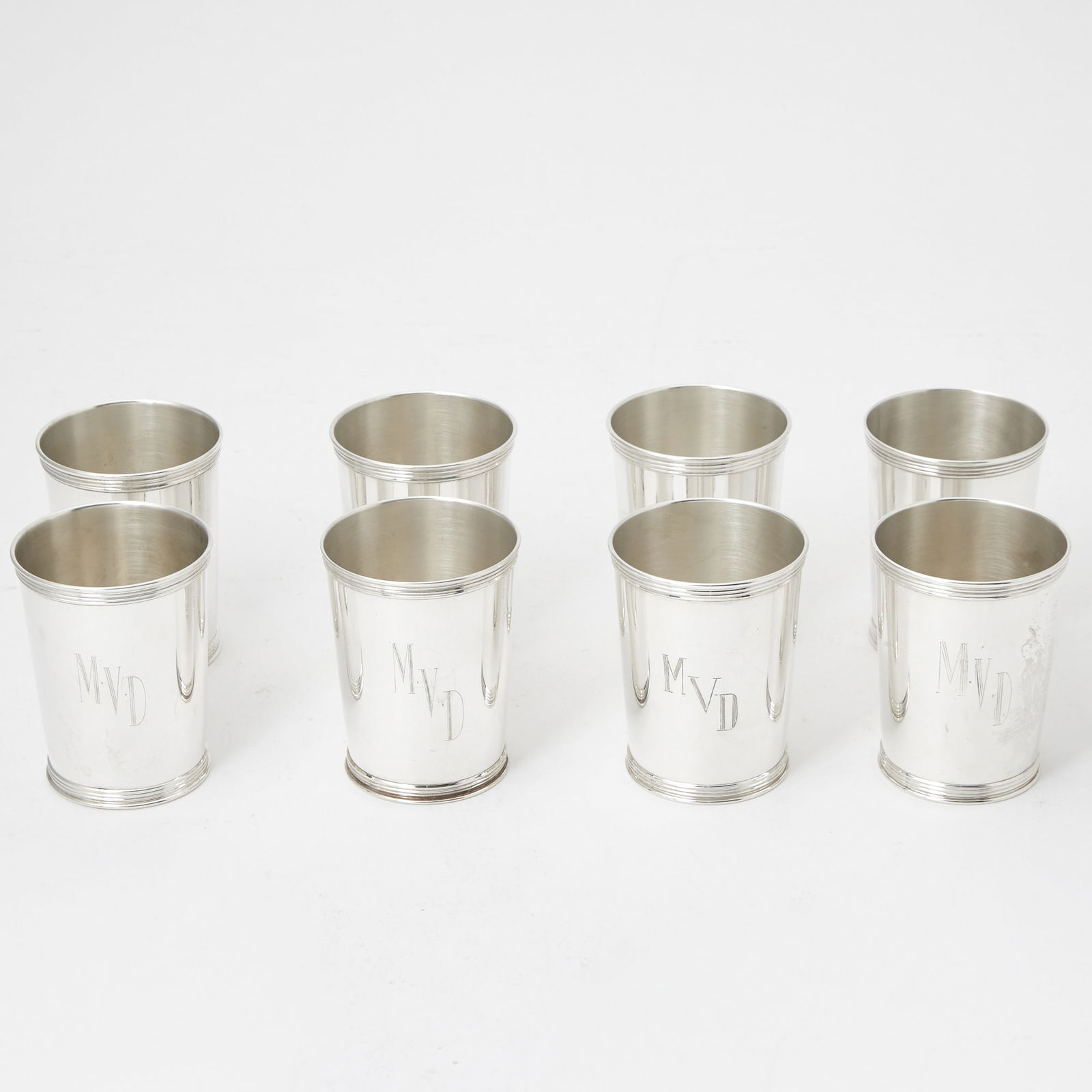 Eight American Sterling Silver Julep Cups (1 of 3)