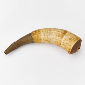 American Engraved Powder Horn