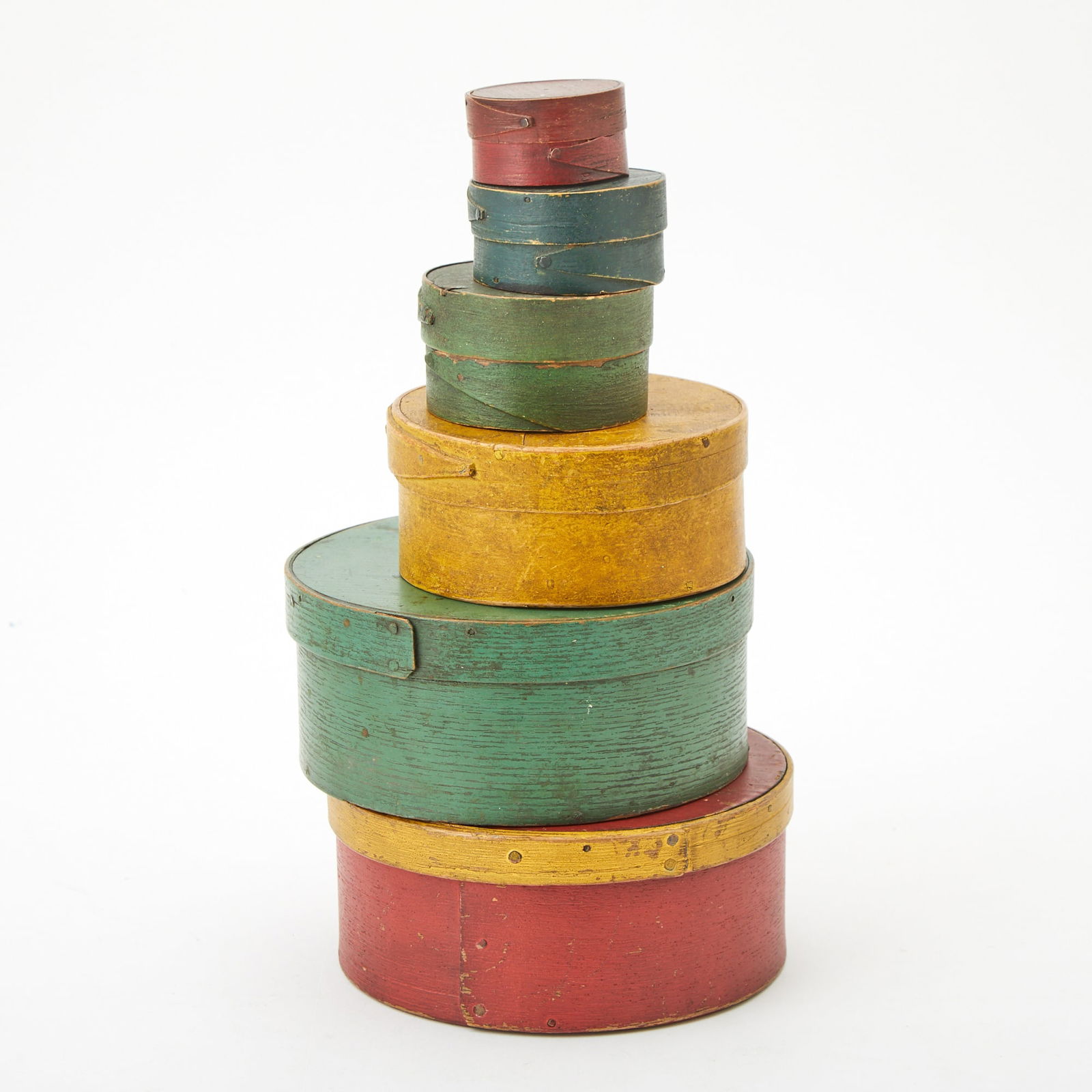 Six Painted Bentwood Pantry Boxes (1 of 4)