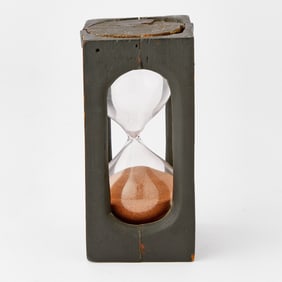 Black-Painted Carved Sand Timer