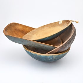 Group of Four Large Early Bowls