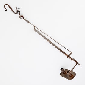 Wrought Iron Two-light Sconce with Trammel Adjustment